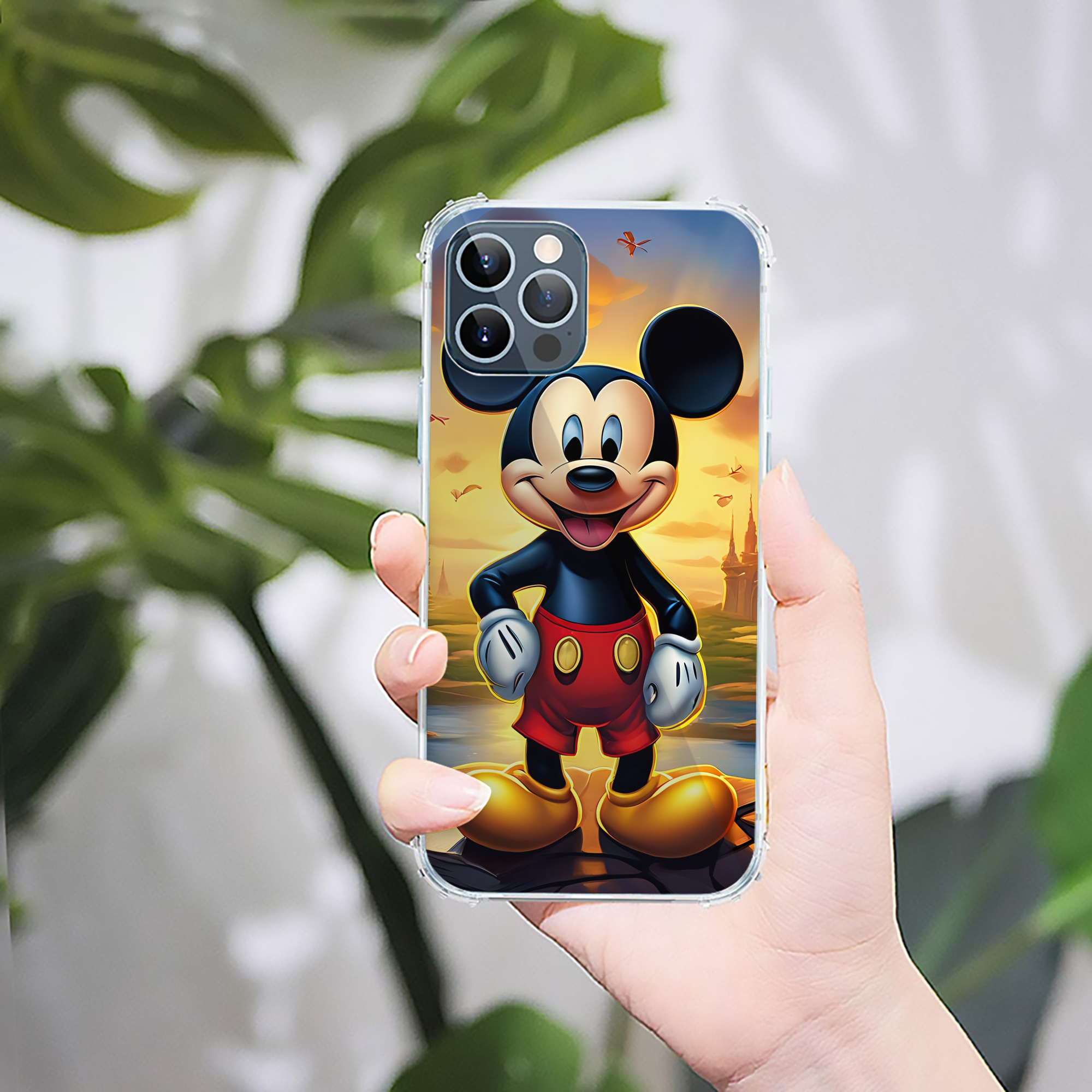 ミッキーマウス Mickey Mouse 【iPhone 12シリーズ対応】透明スマホケース（クリアソフトケース）